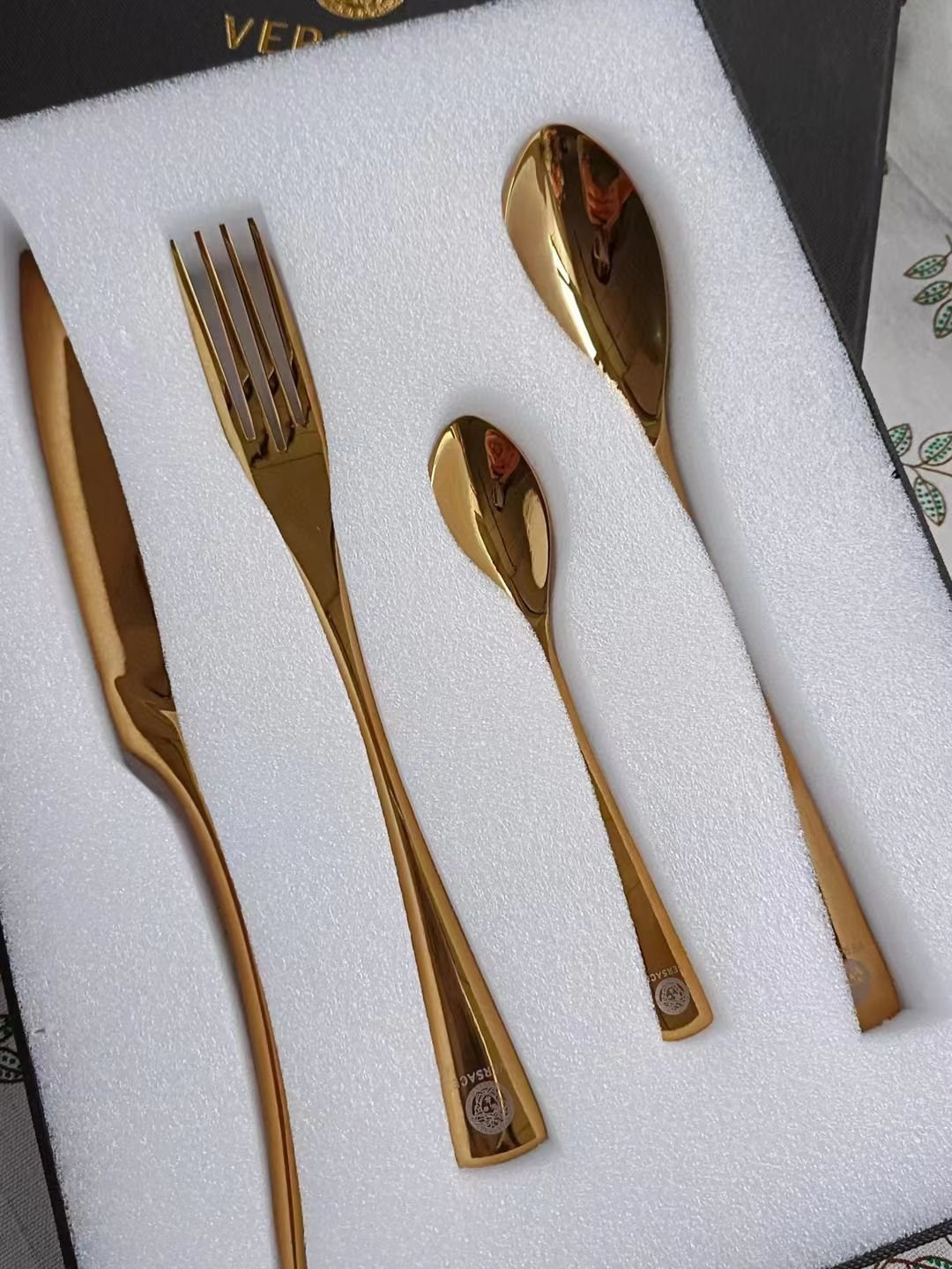 Versace Gold Cutlery set  - Image 2 of 8